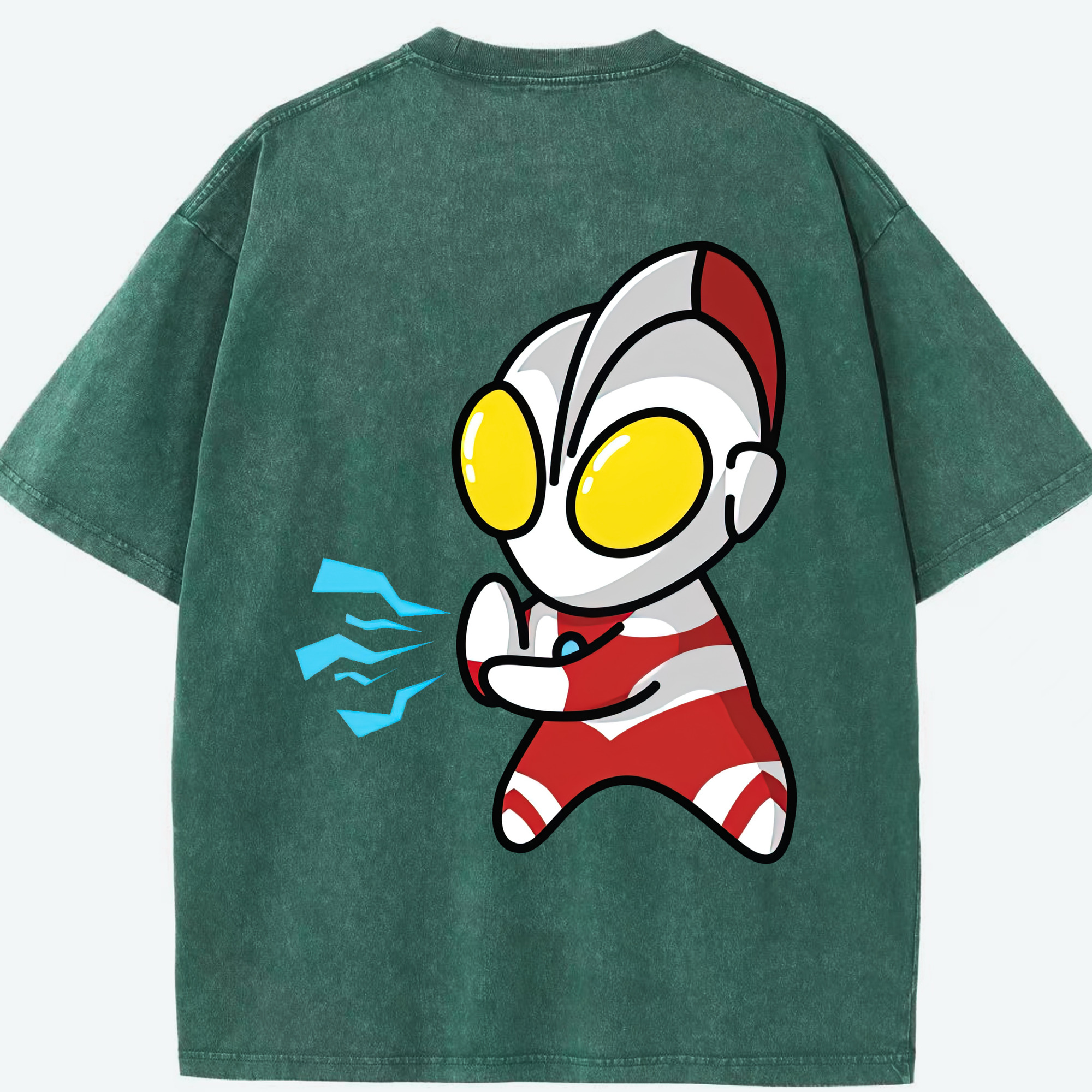 （画像用） ウルトラマン Ultraman 綿100% ヴィンテージ風 半袖Tシャツ（背面プリント）